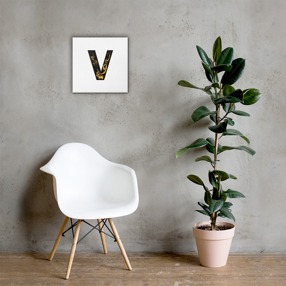 'BLACK V' Canvas