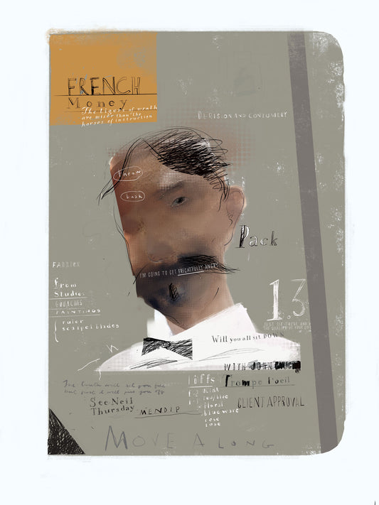 ‘FRENCH MONEY’ Canvas