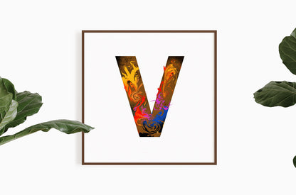 'WILD V' From the Wild Alphabet.