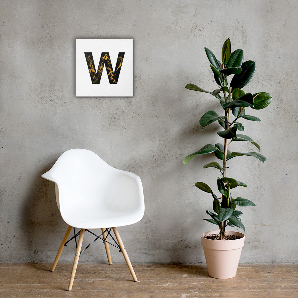 'BLACK W' Canvas
